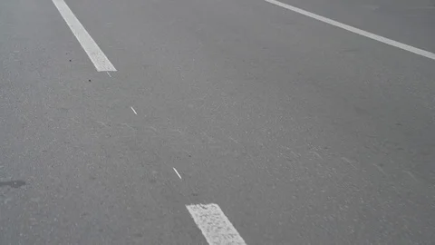Road Marking Lines Empty Street Stock Footage 127262574