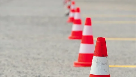 Road Markings. Blur In The Background. Stock Footage 137328132