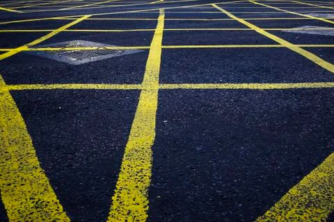 Road markings at traffic light intersection abstract London England Great Stock Photos