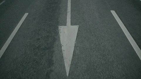 Road marks with lines and arrow rapid Stock Footage 97878830