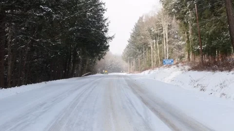 Road marrila snow Stock Footage 262001483