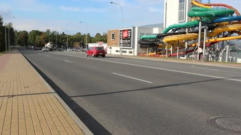 Road with medium traffic Stock Footage 12256258