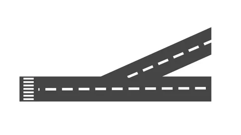Road Merge Stock Footage 334237890