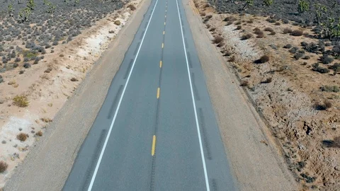 Road in the Middle of the Desert Stock Footage 127010800