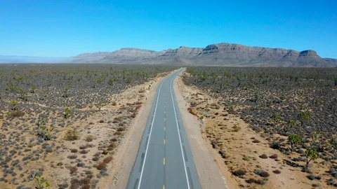 Road in the Middle of the Desert Stock Footage 127010910