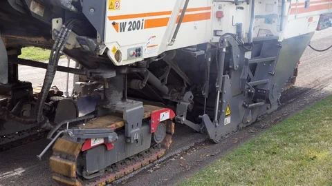 Road milling close up Stock Footage 127648650