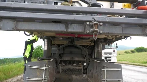Road Milling Machine During Asphalt Removal Stock Footage 344382704