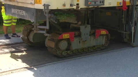 Road Milling Machine During Asphalt Rehabilitation Stock Footage 344397998