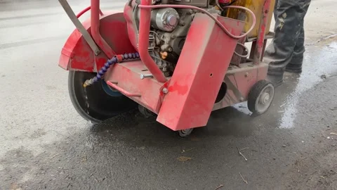 Road milling machine Video stock 143143653