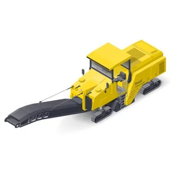 Road milling machine icon Stock Illustration