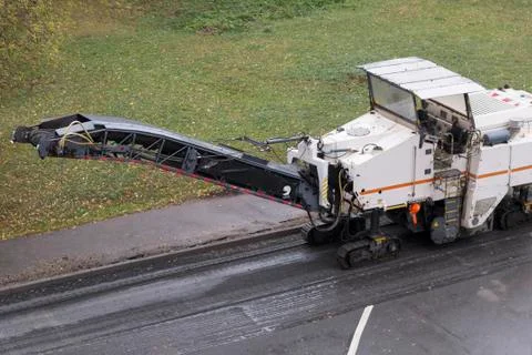 Road milling machine Stock Photos