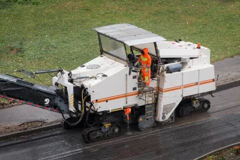 Road milling machine Stock Photos
