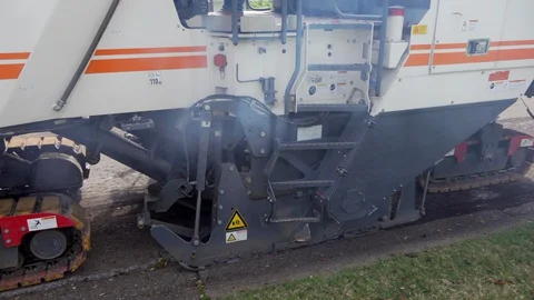 Road milling operation Video stock 127648513