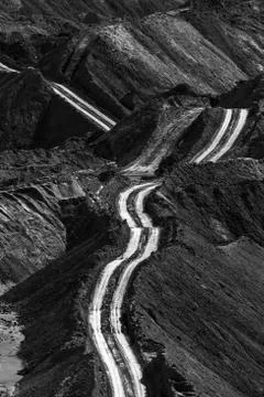 Road in the mine Stock Photos