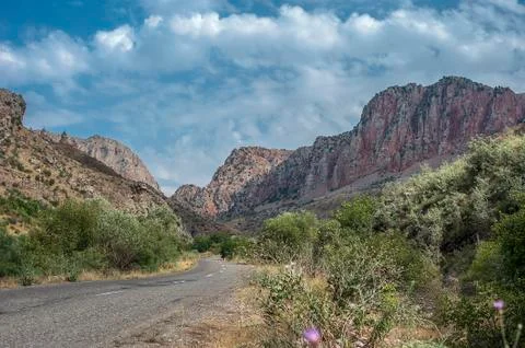 The road to the monastery complex Noravank. Stock Photos