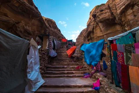 Road to The Monastery in Jordan 写真素材