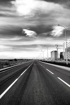 Road monochrome Stock Photos
