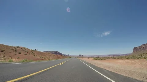 The Road to Monument Valley Time Lapse Stock-Footage 65171361