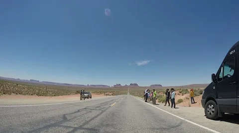 The Road to Monument Valley Time Lapse Stock Footage 65172326