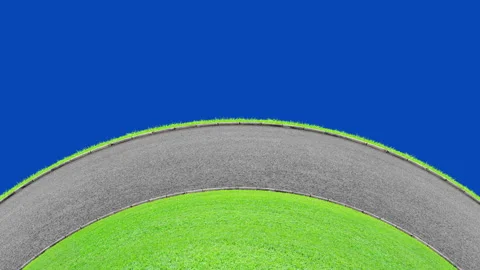 Road in motion on blue screen Stock Footage 134581615