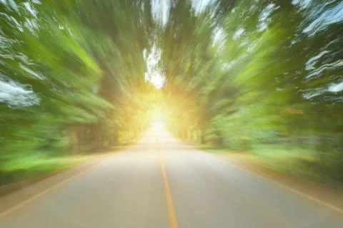 Road in motion blur light concept faster to goal success Stock Photos