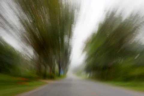 Road in motion blur. Stock Photos