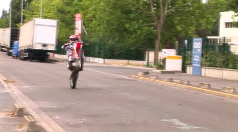 Road Motocross acrobatics Stock Footage 50487032
