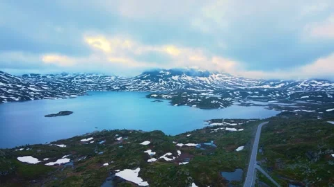 Road On The Mountain 4K Areal Stock Footage 249908802