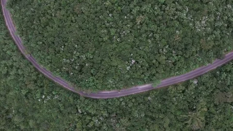 Road in the mountain aerial shot Video stock 75065486