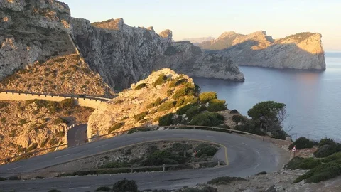 The road in the mountain coast. Spain. Stock Footage 85152603
