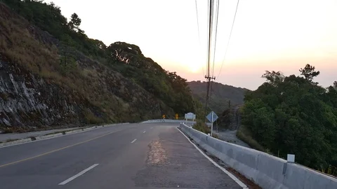 Road at Mountain Stock-Footage 76445244