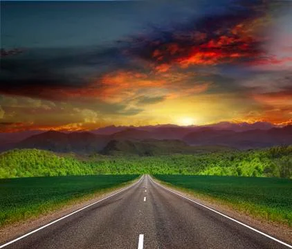 Road in mountain. Stock Photos