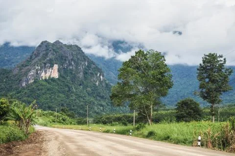 Road into the Mountain Stock Photos