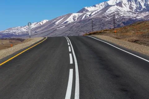 Road in mountain range Stock Photos