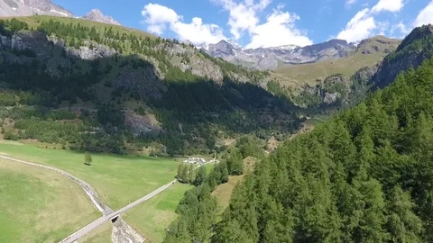 Road in mountain valley Stock Footage 80587893