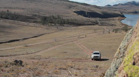 Off-road in the mountains 動画素材 32350151