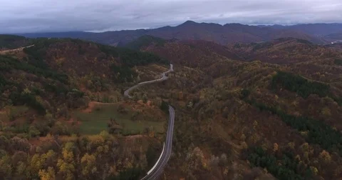 Road in the mountains Stock Footage 82648433