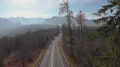 Road to the mountains Stock Footage 165238284