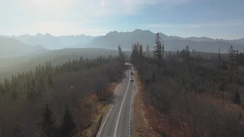 Road to the mountains Stock Footage 165238292