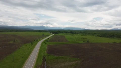 The road to the mountains Stock Footage 231283171