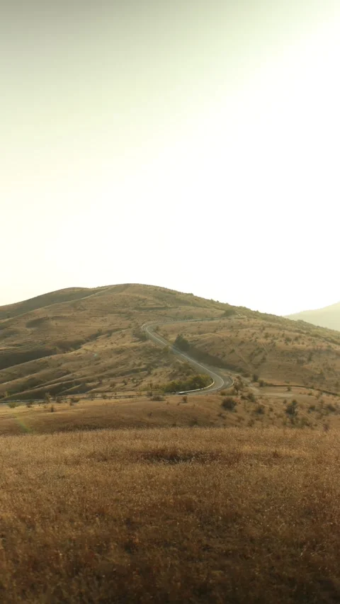 Road in the mountains Stock Footage 254187791