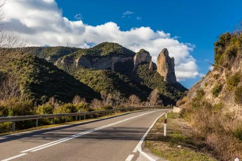 Road to the mountains Stock Photos