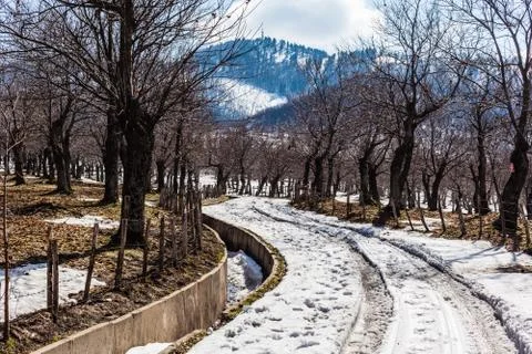 Road to the mountains Stock Photos