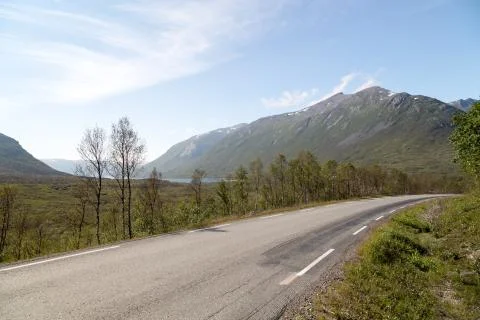 Road with mountains Stock Photos