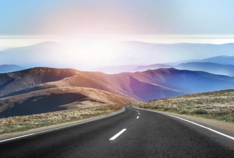 Road in mountains. Stock Photos
