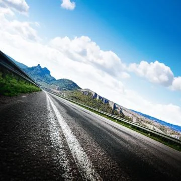 Road in mountains Foto stock