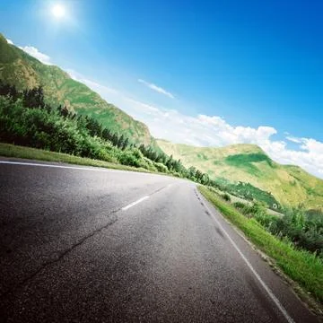 Road in mountains Photos