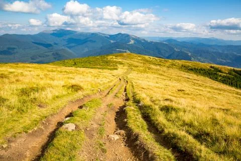 Road in mountains 스톡 사진