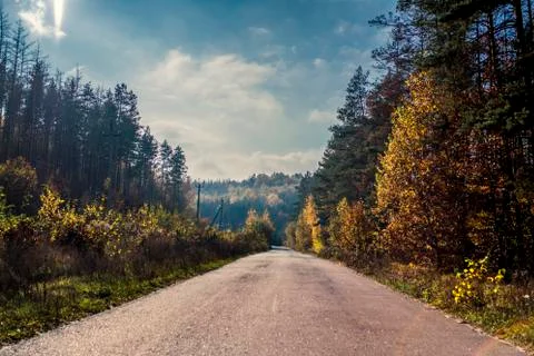 Road in mountains Stock Photos