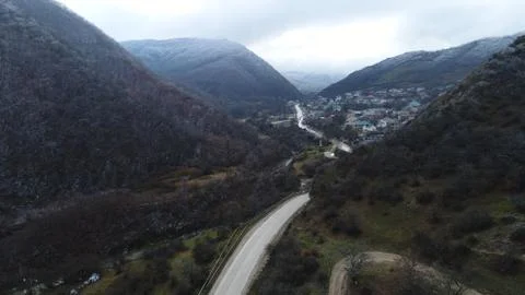 Road in the mountains Stock Photos